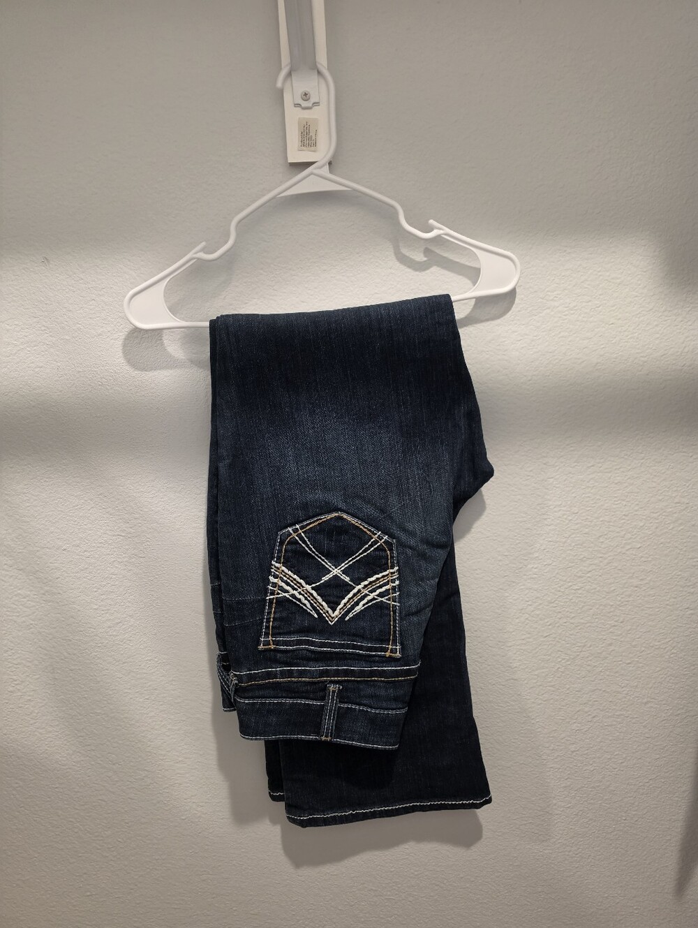 Ariat Dark Blue Boot Cut Jeans with Embroidered Back Pocket